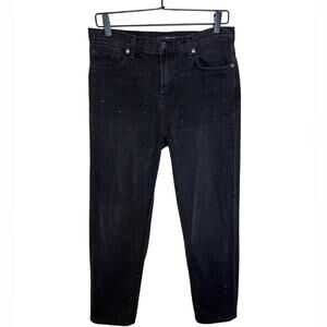 J Brand Crystal Embellished Straight Leg Ace Denim Jeans Size 26